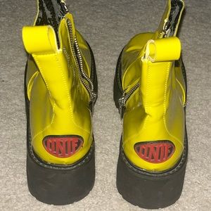 UNIF chartreuse boots